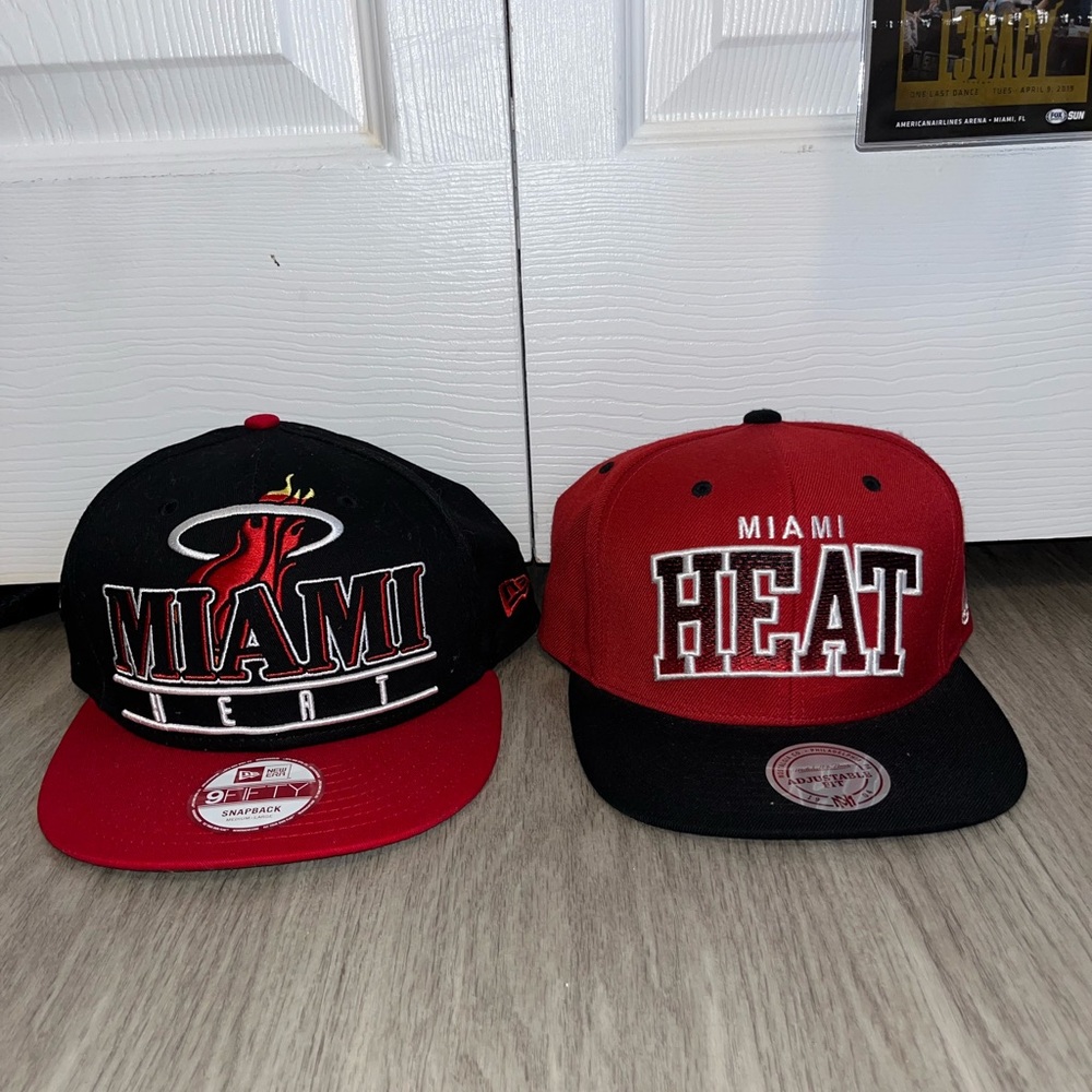 Men’s Miami Heat SnapBack Hats 9FIFTY / MITCHELL & NESS
